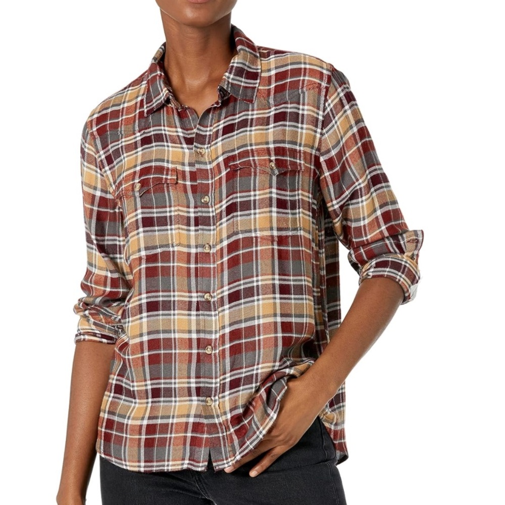 Lucky Brand Plaid Button-Down Shirt large NWT